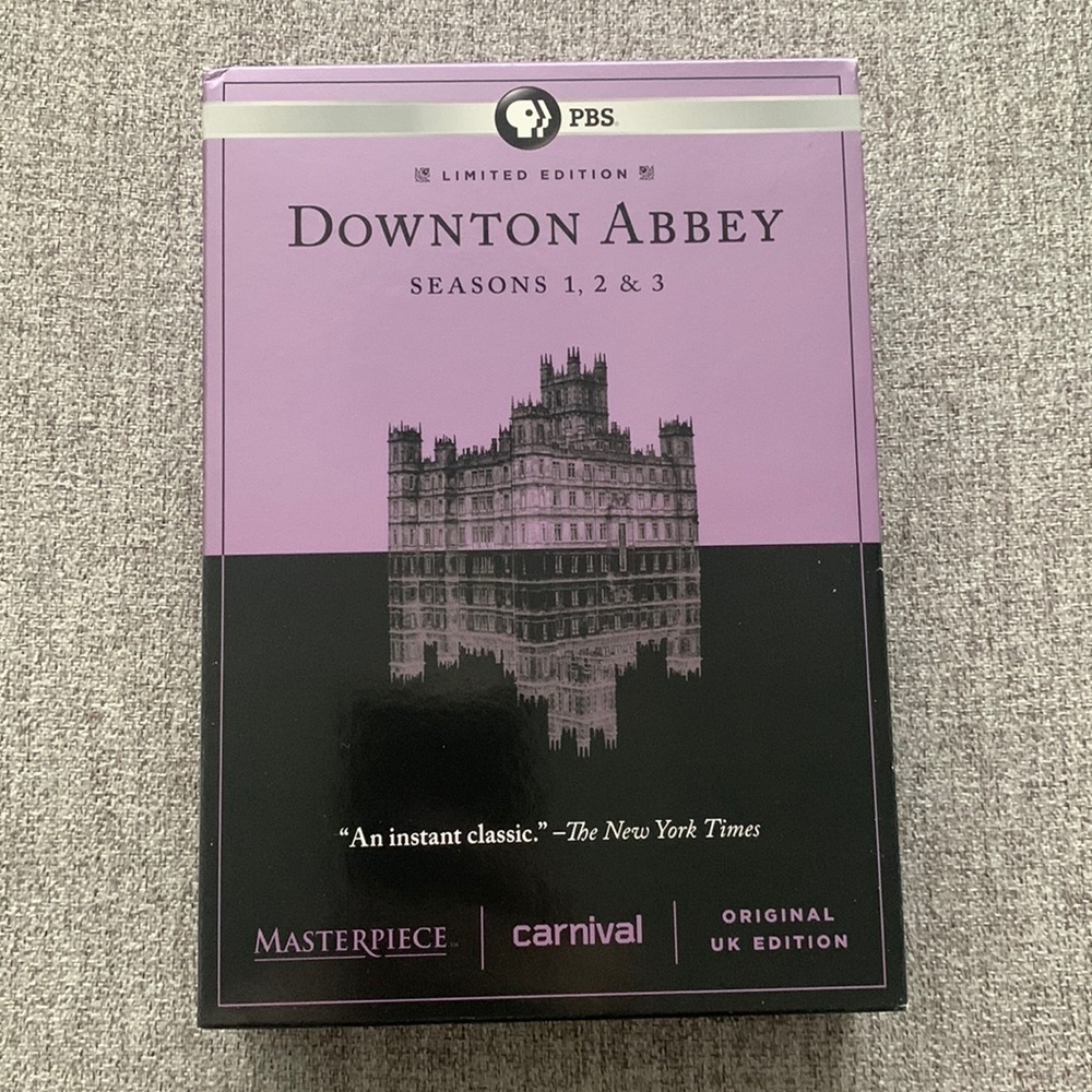 PBS Downton Abbey seasons 1-3, and a sealed season 4